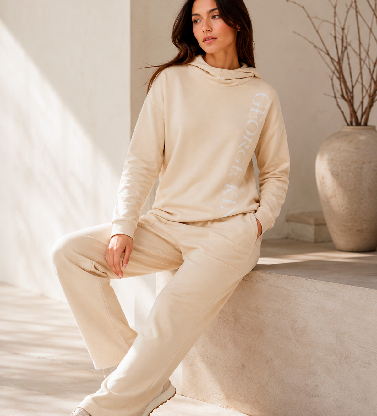 Женский спортивный костюм GEORGE KINI GK.K18901 XL BEIGE