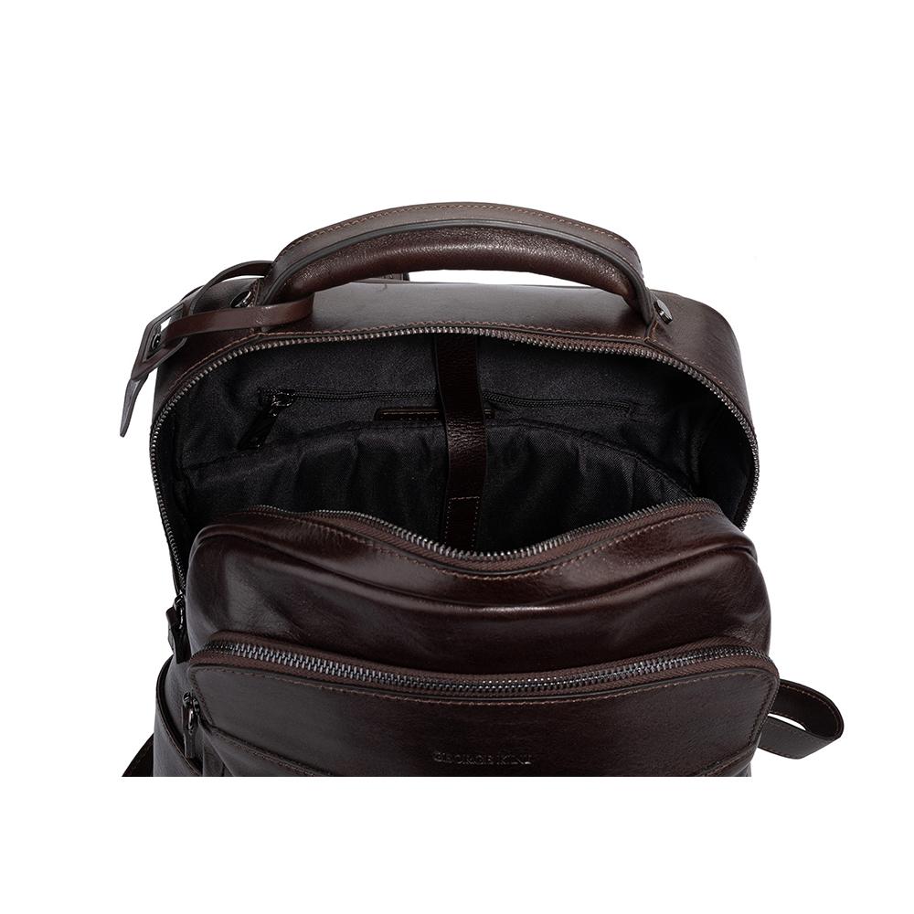 Рюкзак мужской GEORGE KINI GK.MEN LEATHER BACKPACK Dark Brown
